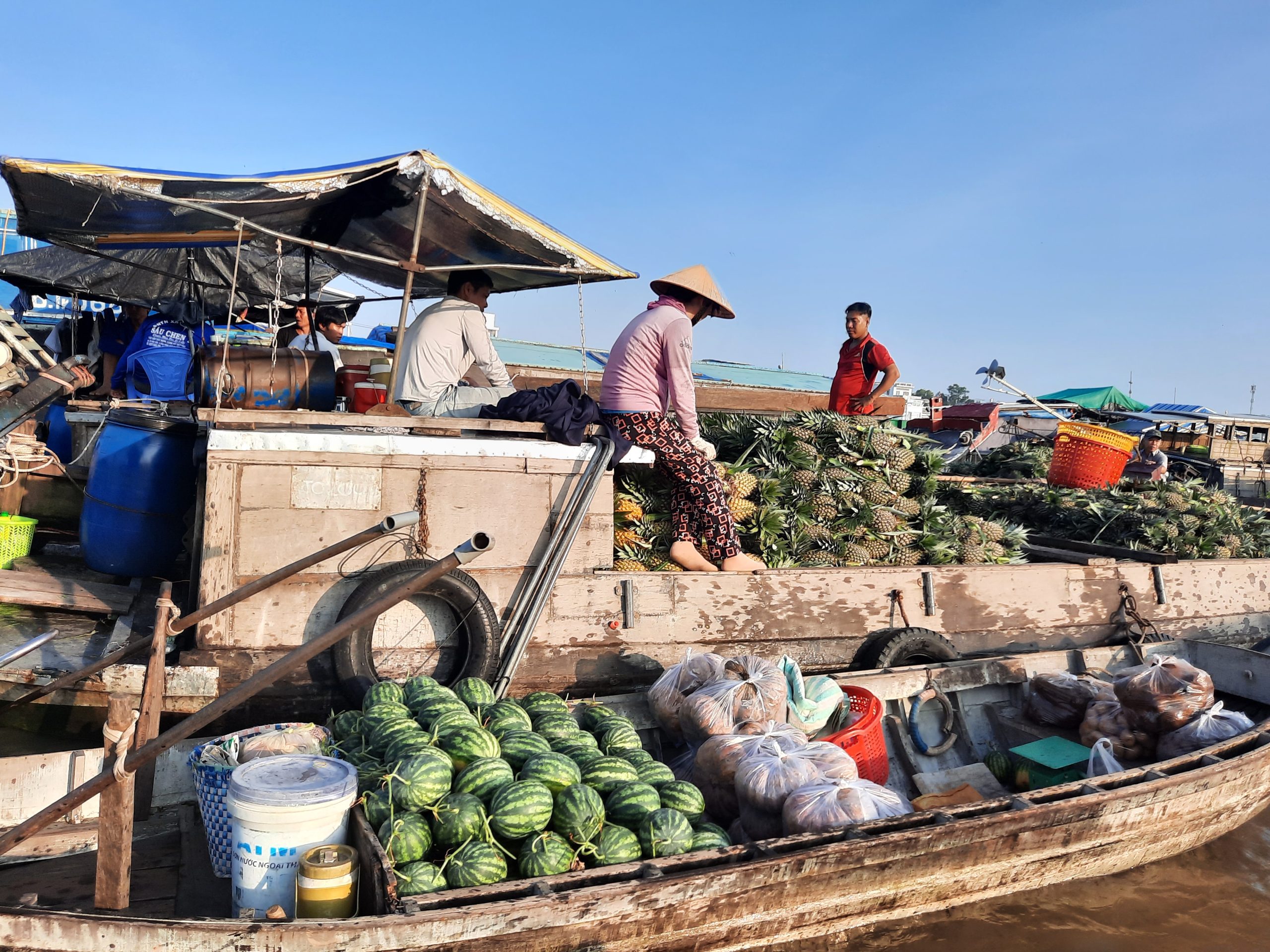 Floating market mekong delta